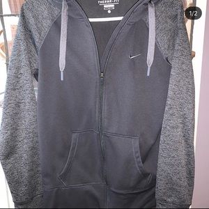 Nike zip up with hood